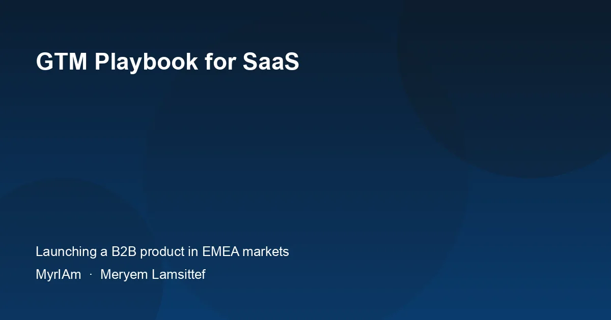 Playbook d'arrivée sur le marché SaaS : lancer un produit B2B dans la zone EMEA